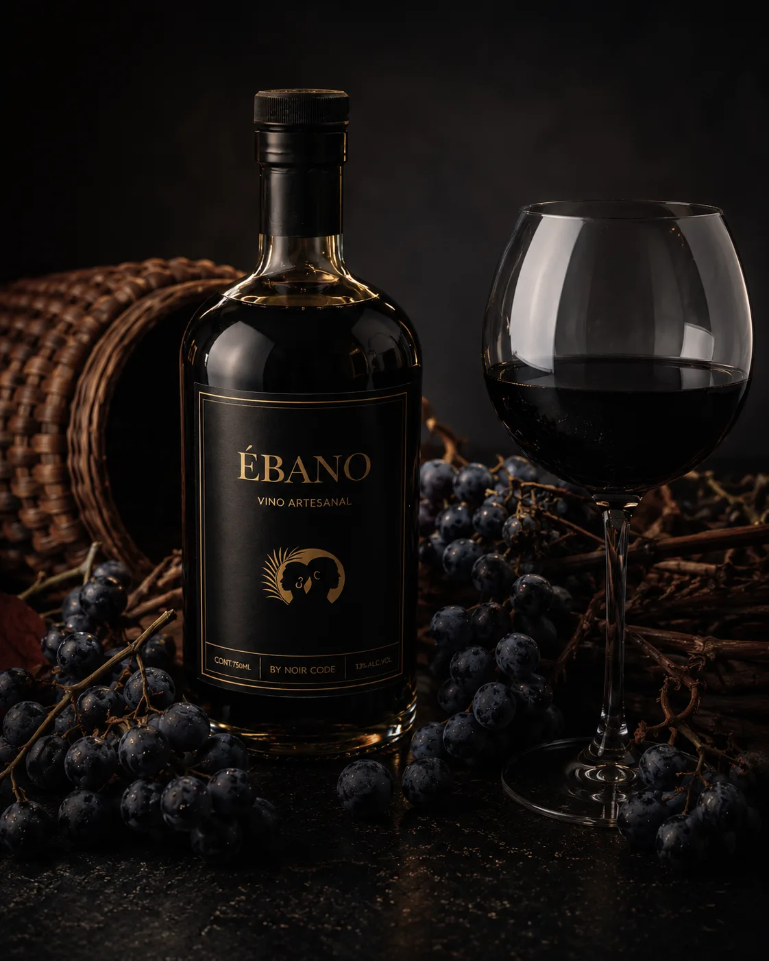 Botella Ébano · Vino artesanal